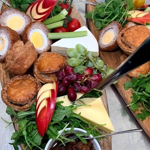 Ploughmans sharing platters to tables