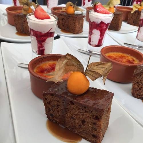 Trio of Mini Desserts: Sticky Toffee Pudding, Creme Brulee & Eton Mess